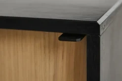 Mesa auxiliar Virka, alto 120 cm, Negro - roble