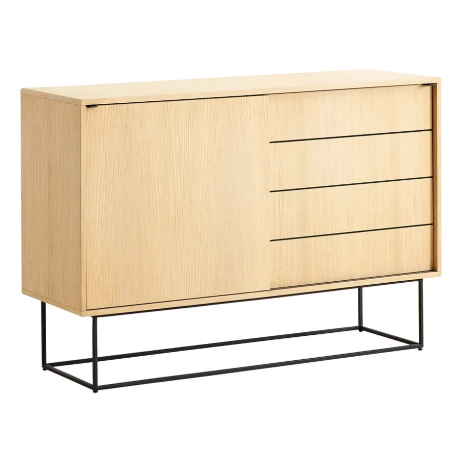 Mesa auxiliar Virka, alto 120 cm, Roble