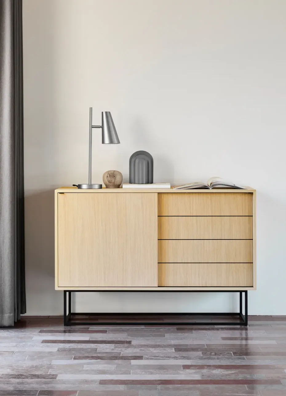 Mesa auxiliar Virka, alto 120 cm, Roble