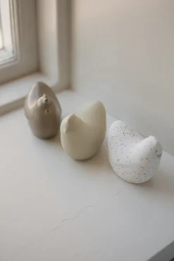 Mini hens 8 cm, Creme