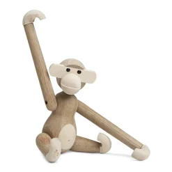 Mono de madera pequeño, roble sin tratar y arce