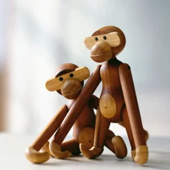 Mono de madera pequeño, teca-madera de limba 20 cm