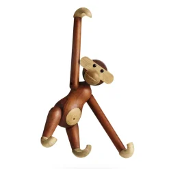 Mono de madera pequeño, teca-madera de limba 20 cm