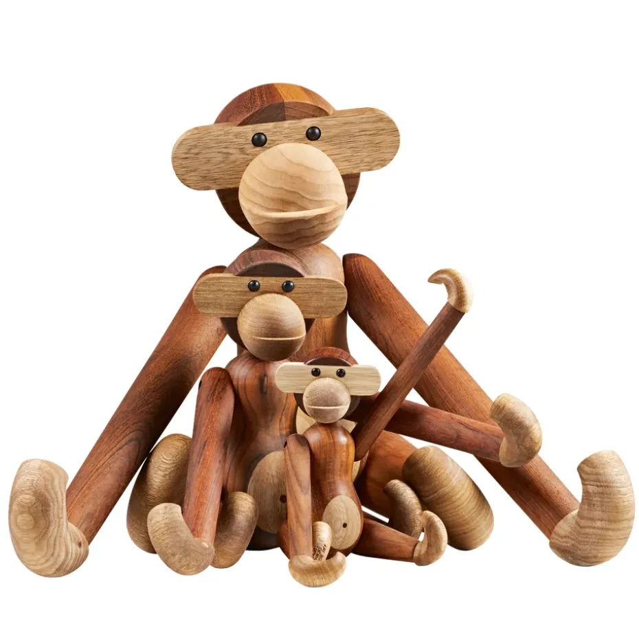 Mono mini Kay Bojesen, Teca-madera de limba