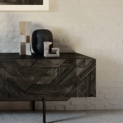 Mueble multimedia Graphic, Black 242 cm