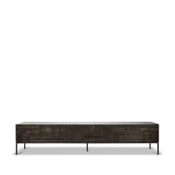 Mueble multimedia Tabwa , Teca negra 51x240 cm
