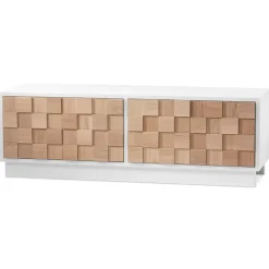 Mueble TV Collect 2016, roble aceitado blanco-blanco