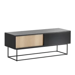 Mueble TV Virka, Negro - roble