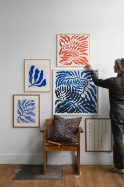 Orange red leaf, 50x50 cm