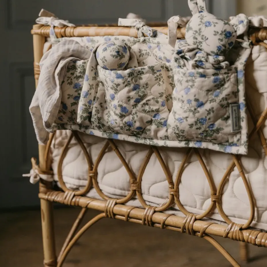 Organizador de cama acolchado Dainty satin, 18x43 cm