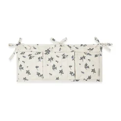 Organizador de cama acolchado satin Blueberry, 18x43 cm