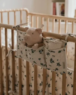 Organizador de cama acolchado satin Blueberry, 18x43 cm