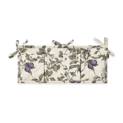 Organizador de cama acolchado satin Plum, 43x18cm