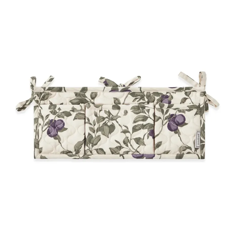 Organizador de cama acolchado satin Plum, 43x18cm