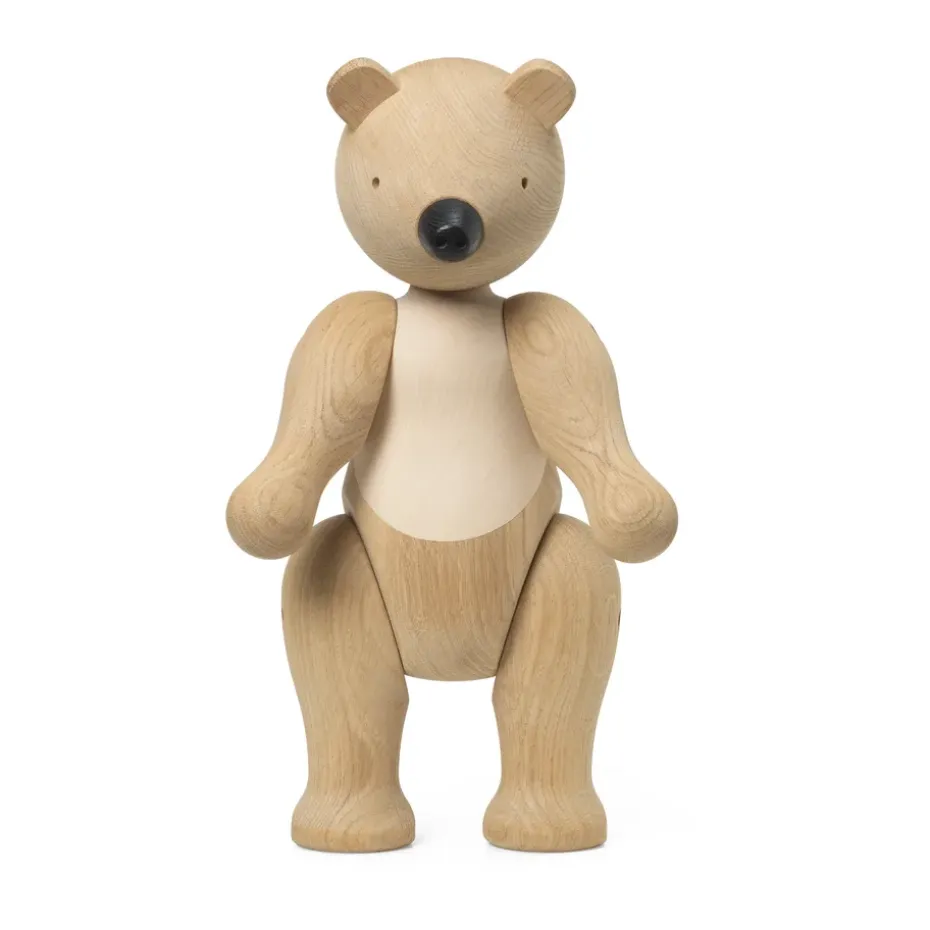 Oso de madera Kay Bojesen grande, roble-arce