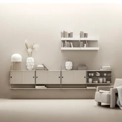 Panel de pared String, Blanco, 50x20 cm, paquete de 1