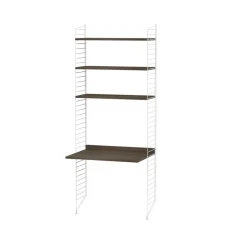 Panel de suelo String, Blanco, 200x30 cm, paquete de 2