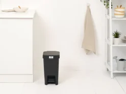Papelera con pedal StepUp de 10 L, Gris oscuro