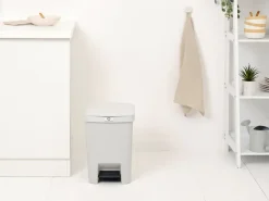 Papelera con pedal StepUp de 25 L, Gris claro