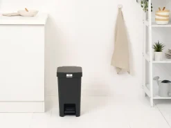 Papelera con pedal StepUp de 16 L, Gris oscuro