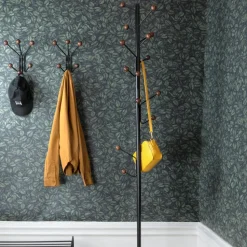 Perchero Bill Floor, Negro-marrón oscuro