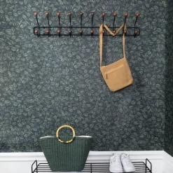 Perchero Bill Horizontal L, negro-marrón oscuro