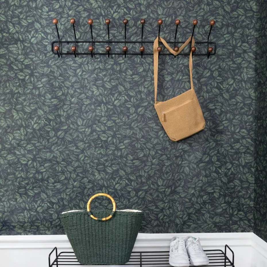 Perchero Bill Horizontal L, negro-marrón oscuro