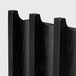 Perchero Column, Oak black lacquered