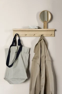 Perchero con estante Alley, Roble