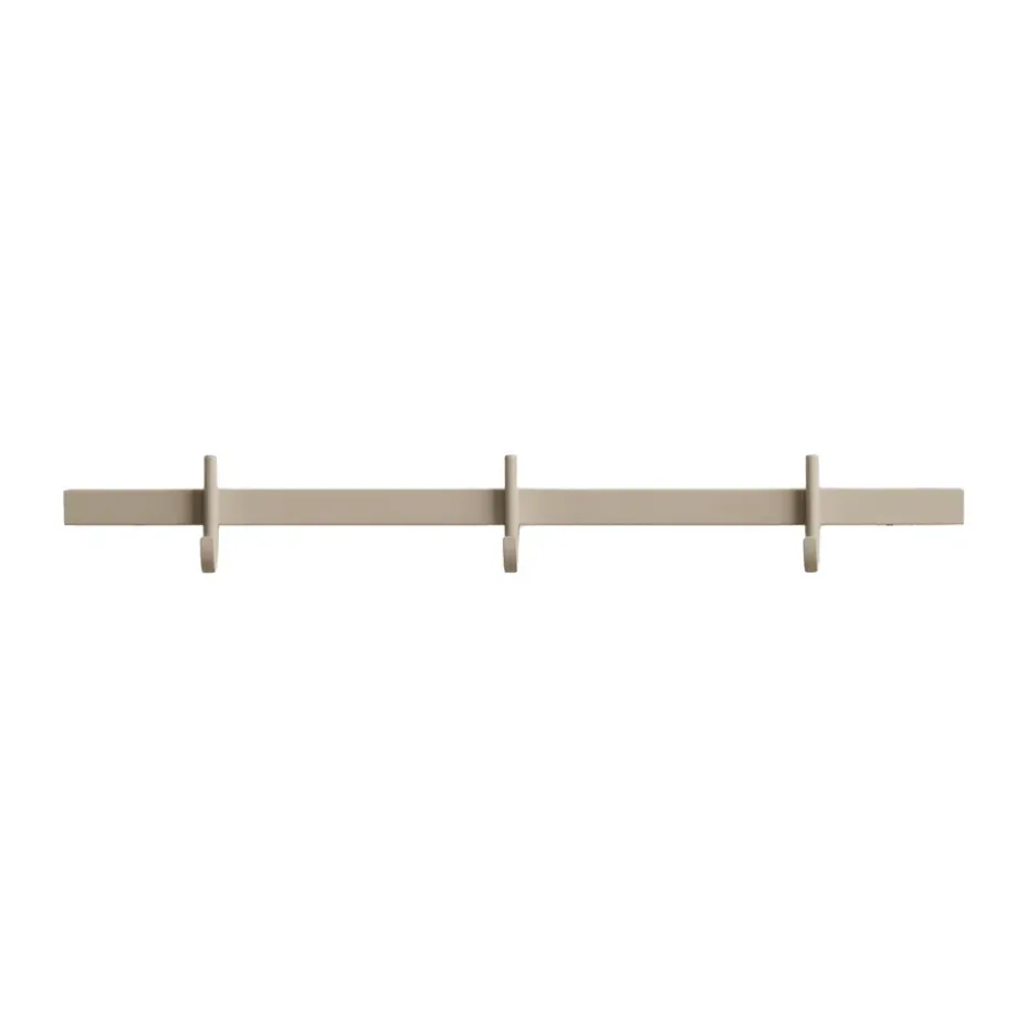 Perchero con pomos Relief small 41 cm, Beige