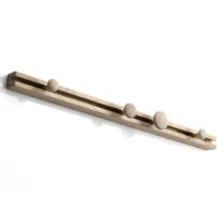 Perchero de ganchos Track 90 cm, roble