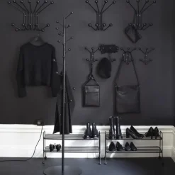 Perchero de pared Bill L, negro