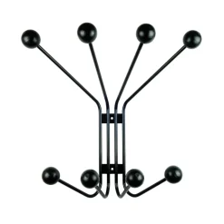 Perchero de pared Bill S, negro