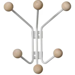 Perchero de pared Bill XS, blanco