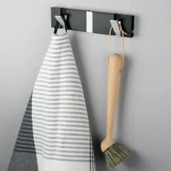 Perchero de pared Knax 20 cm, negro