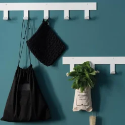 Perchero de pared Only Hooks, blanco