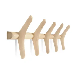 Perchero de pared PI, Plátano lacado, 70x21 cm