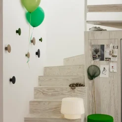 Perchero de pared The Dots, negro, extra pequeño