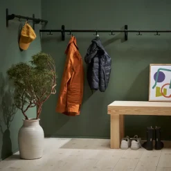 Perchero Nostalgi, Latón, base negra