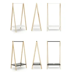 Perchero para ropa Toj, White, base de fresno