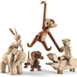 Perro de madera 18,5 cm, nogal