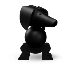 Perro de madera 18,5 cm, Roble oscuro teñido