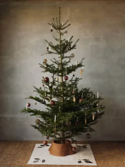 Pie de árbol Drape braided tree skirt, Natural