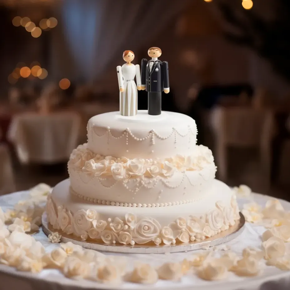 Plataforma para pareja de novios Kay Bojesen, Blanco