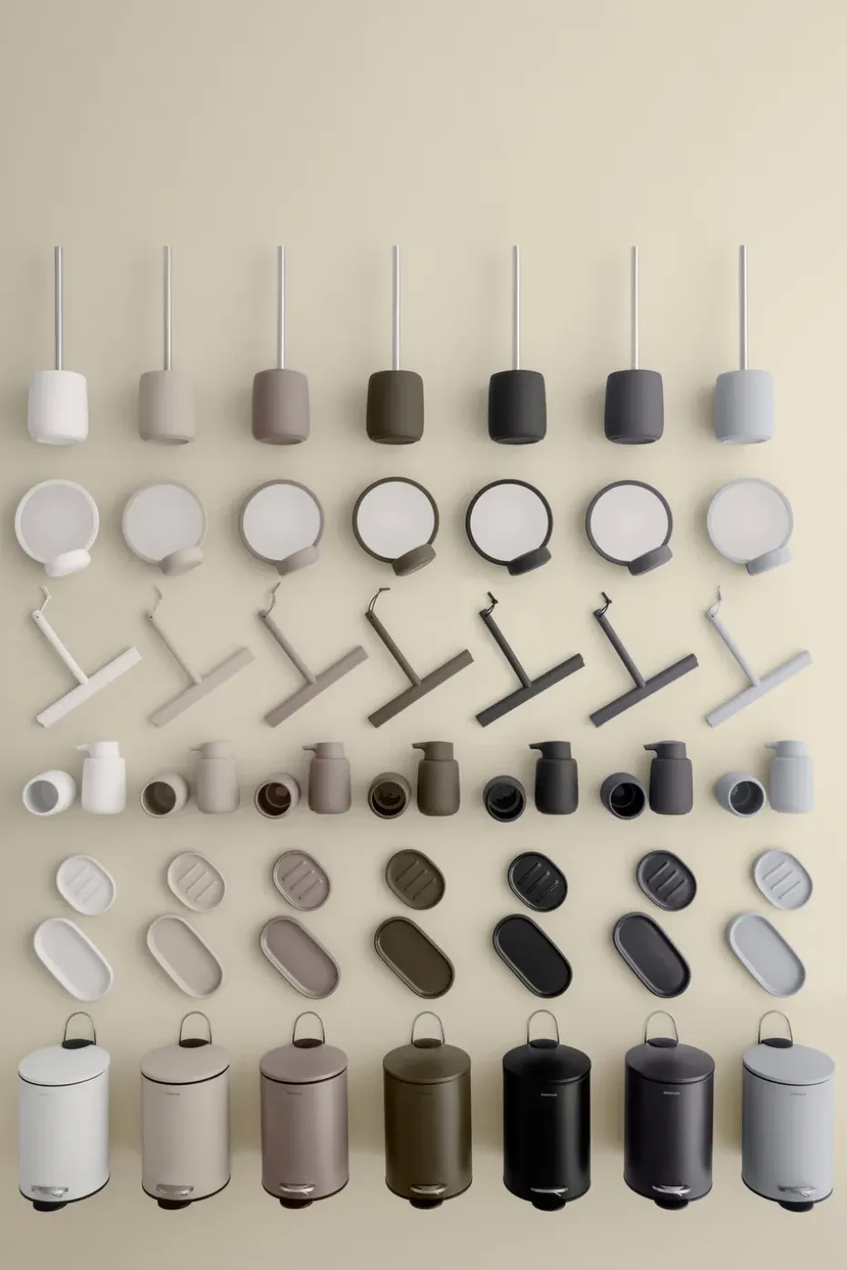 Portaescobillas baño Sono 39 cm, negro