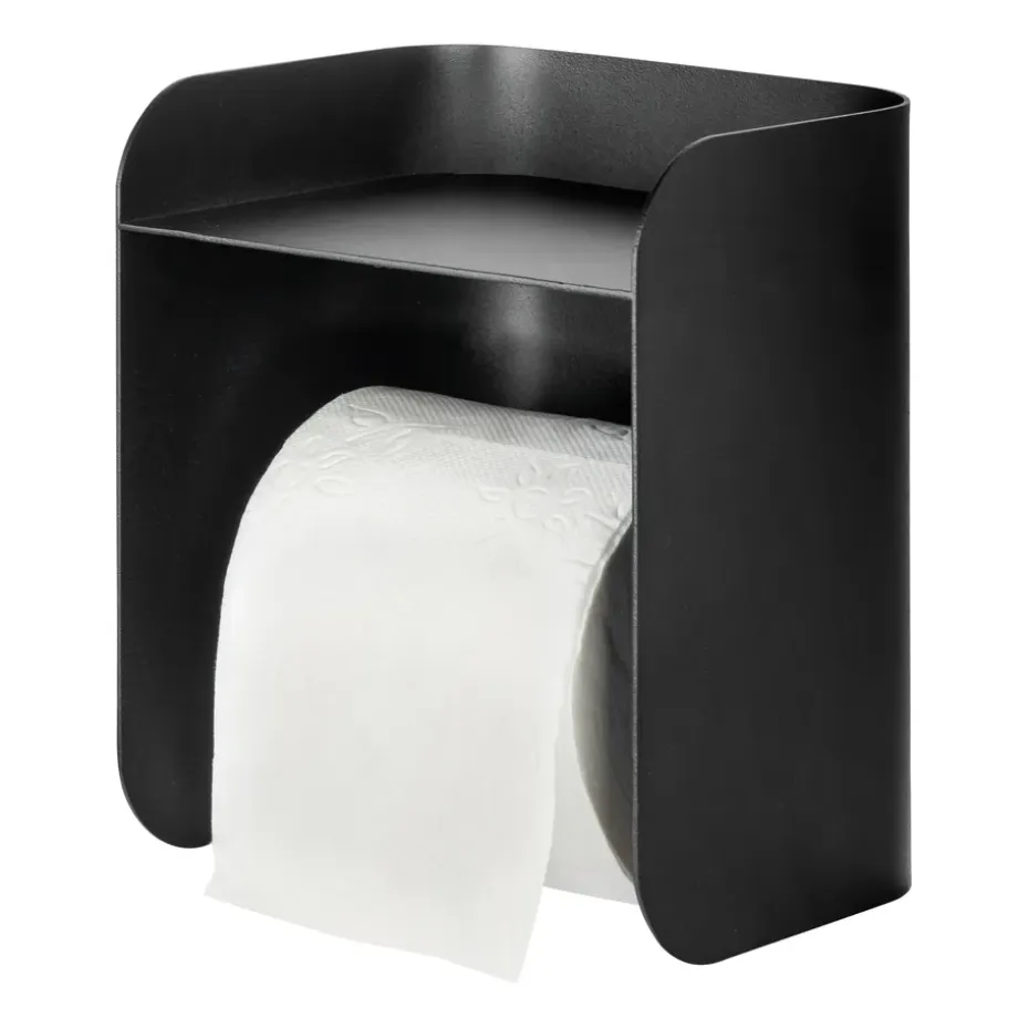 Portarrollos de papel higiénico Carry, Negro
