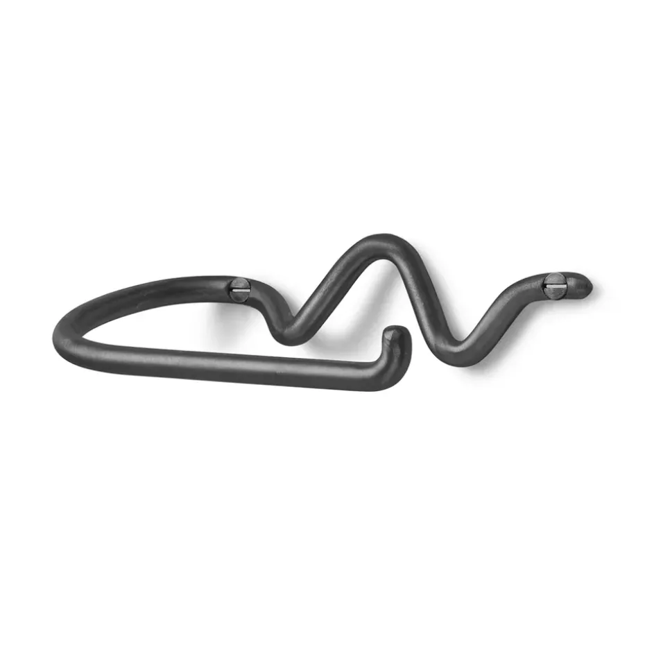 Portarrollos para papel higiénico Curvature, latón negro