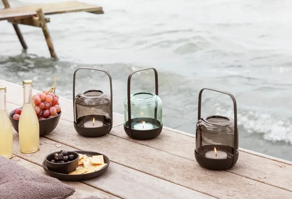 Portavelas Acorn, Stone