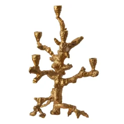 Portavelas Apple tree L 53 cm, Dorado