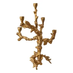 Portavelas Apple tree L 53 cm, Dorado